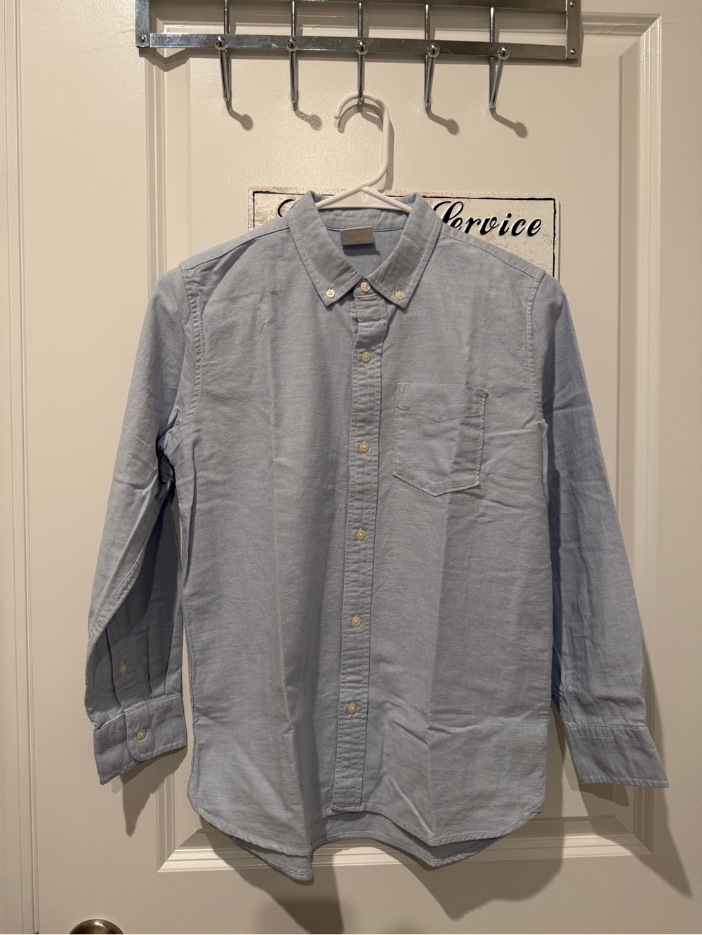 GAP Kids Light Blue Button-Down Oxford Shirt, XL